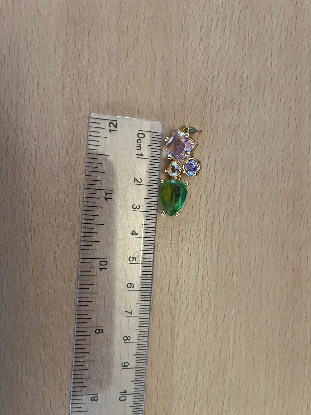 Multicoloured Stone Drop Earrings - photo 3