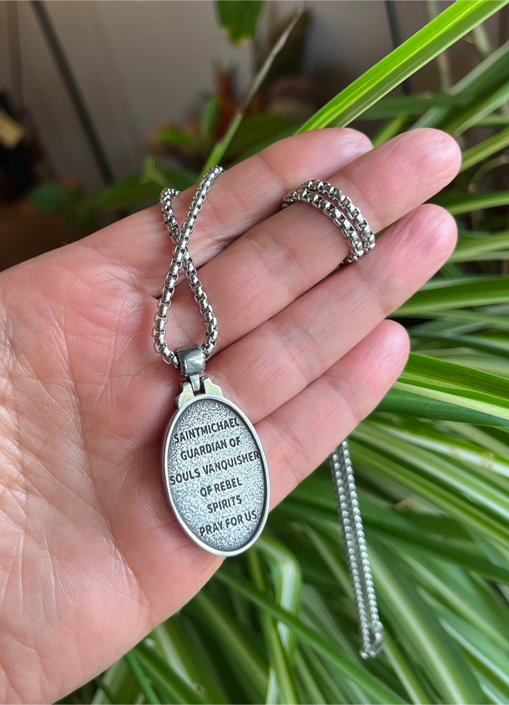 St. Michael Pendant Necklace. Stainless Steel - photo 2