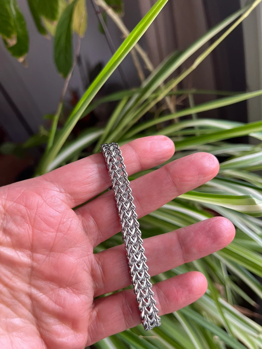 Silver-Tone Woven Chain Bracelet