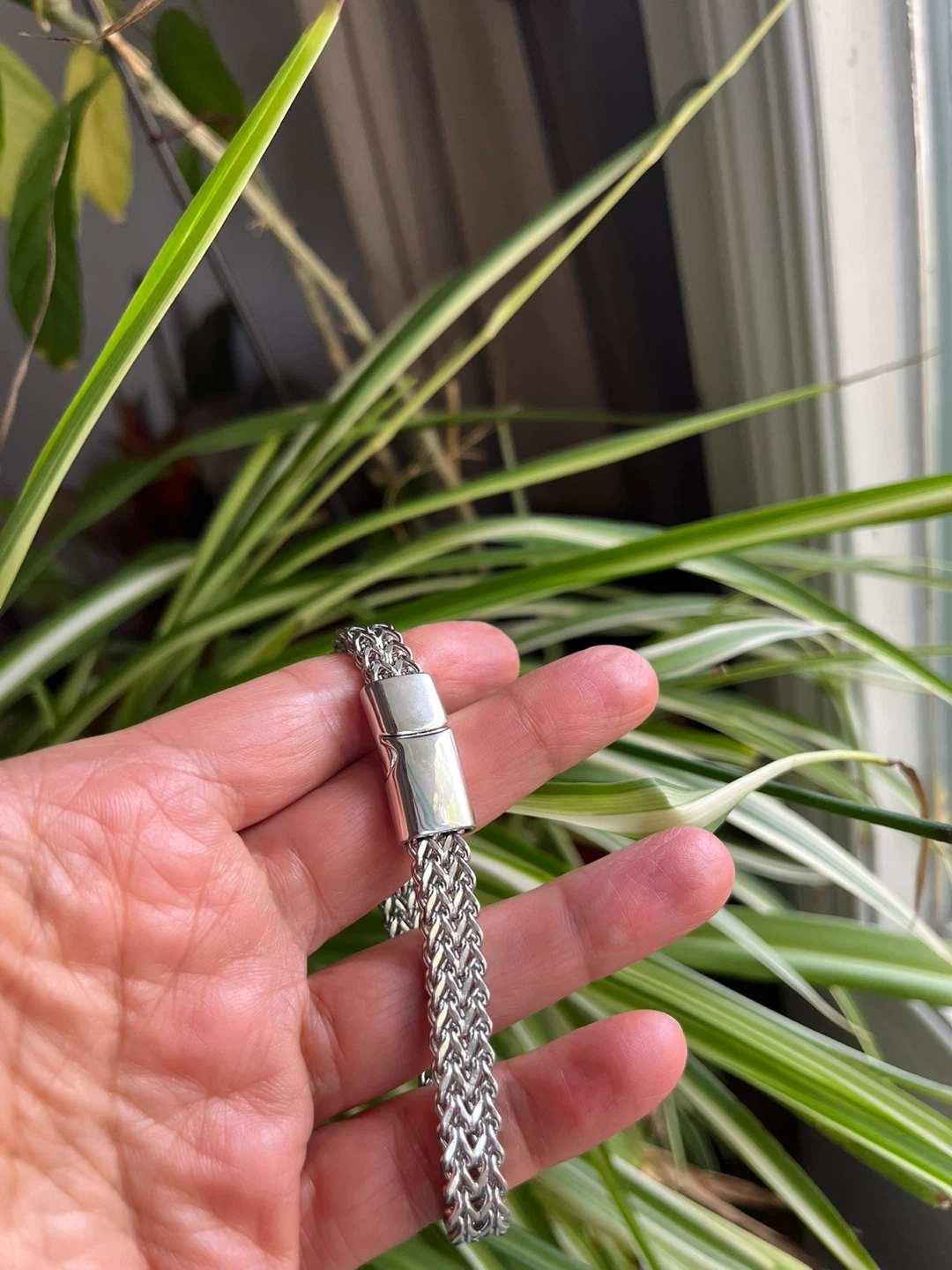 Silver-Tone Woven Chain Bracelet - photo 2