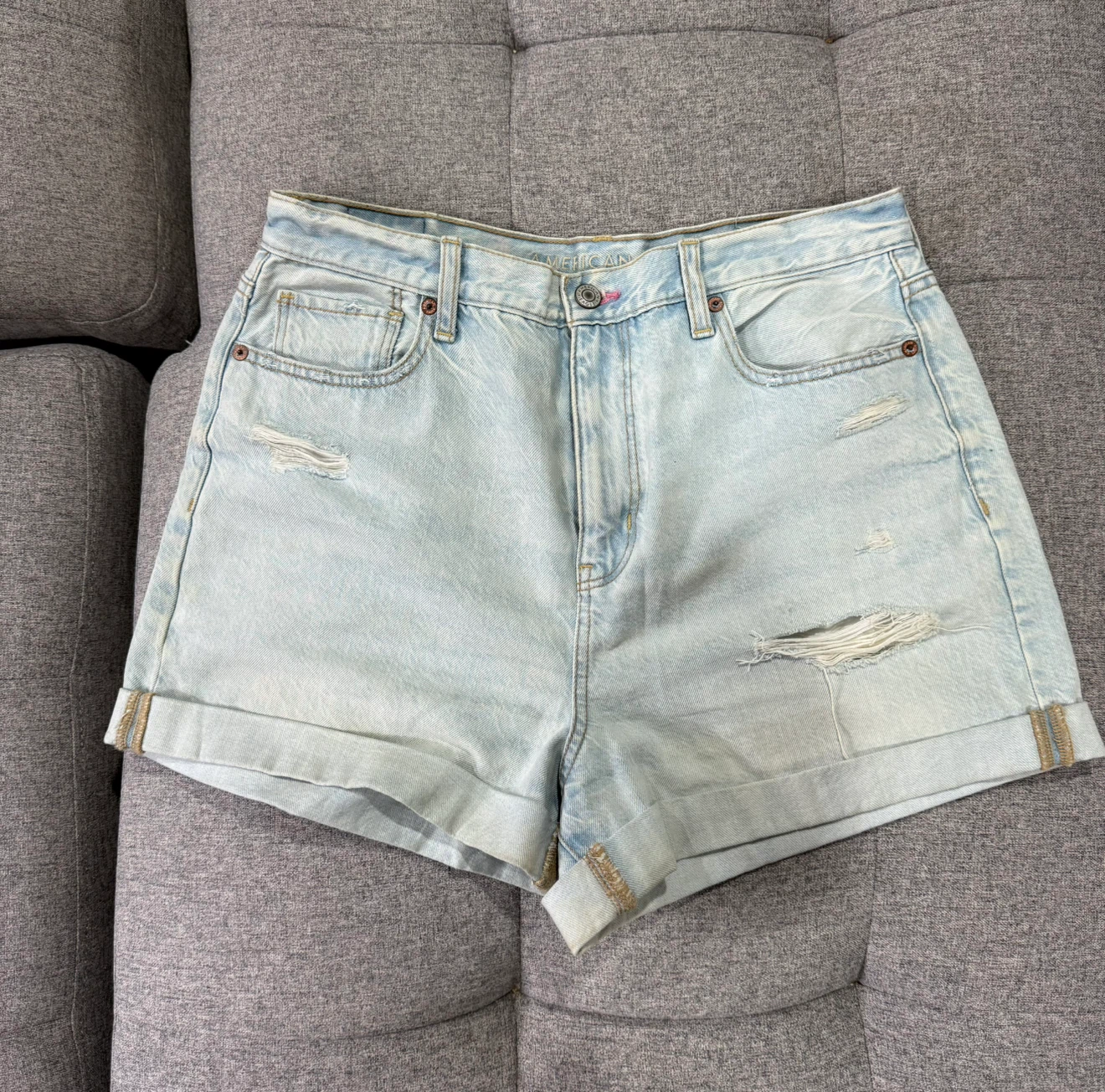 American Eagle Light Wash Denim Shorts