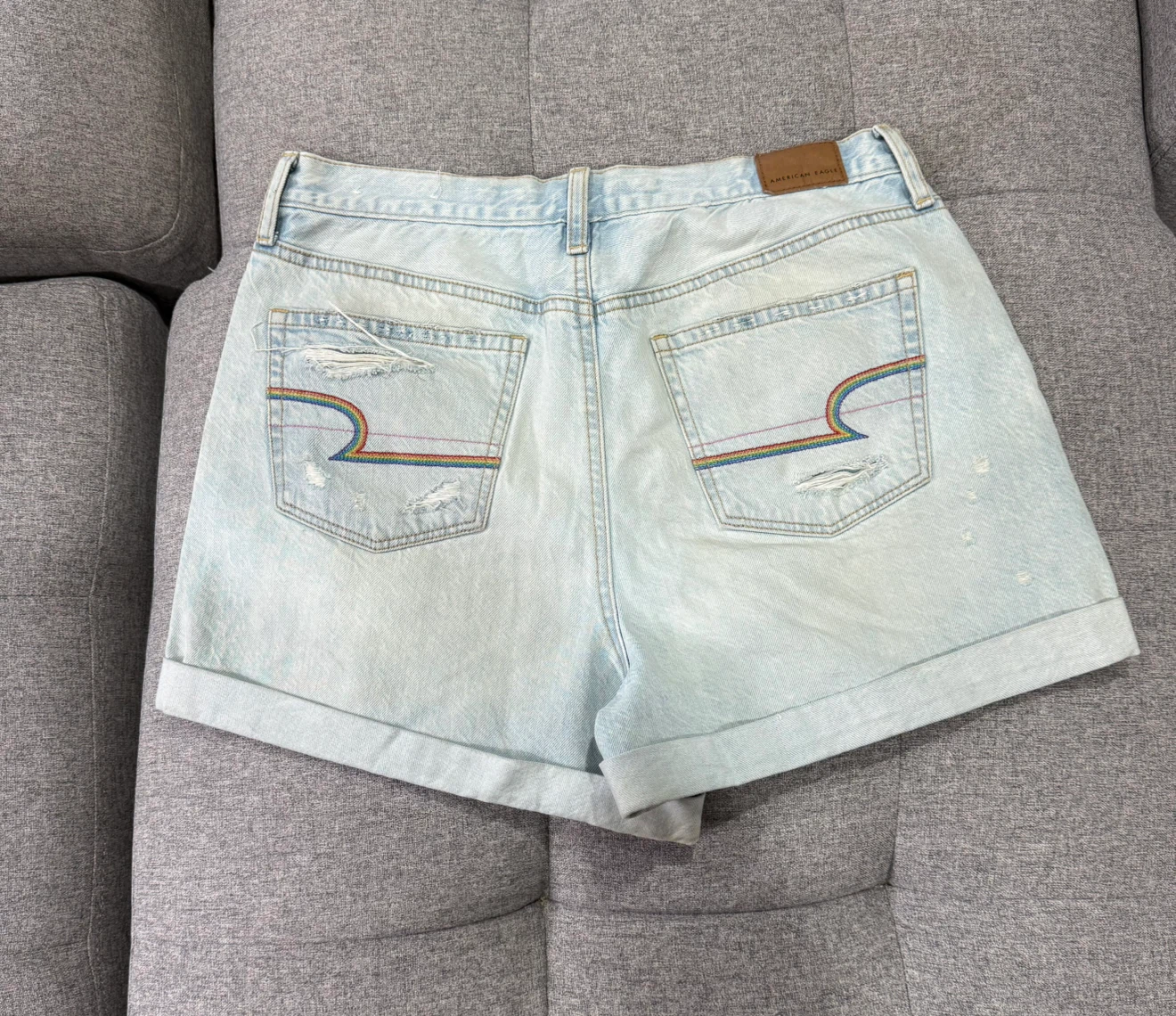 American Eagle Light Wash Denim Shorts - photo 2