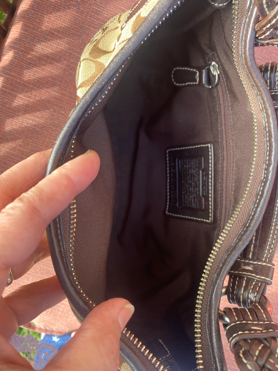 Coach Signature Hobo  soho Bag Brown. - photo 5