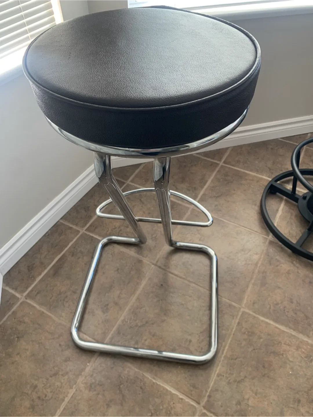 Modern Brown Faux Leather Bar Stool - photo 2