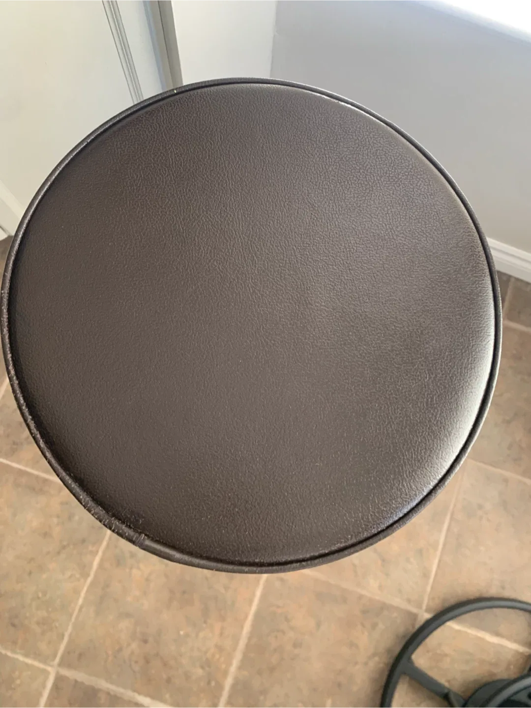 Modern Brown Faux Leather Bar Stool - photo 4