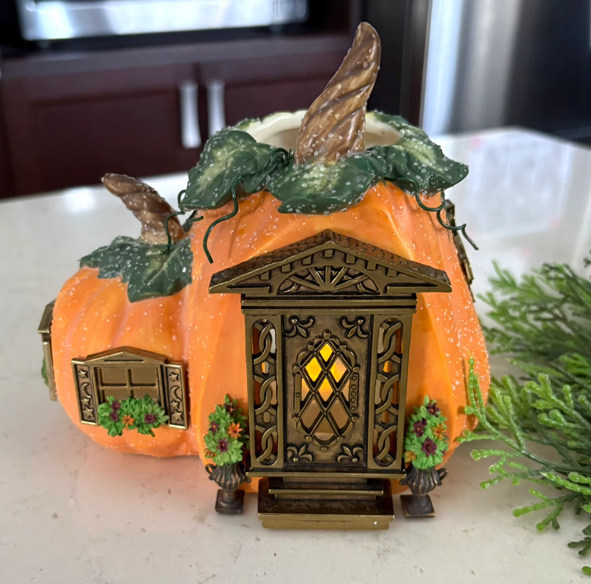 Pumpkin 🎃 Fairy House Tea Light Holder
