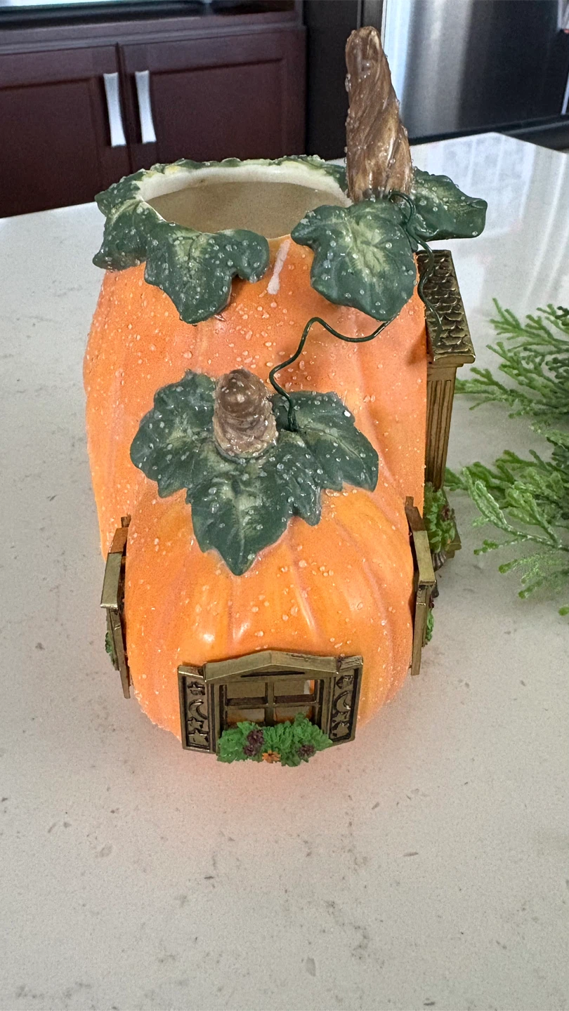 Pumpkin 🎃 Fairy House Tea Light Holder - photo 3