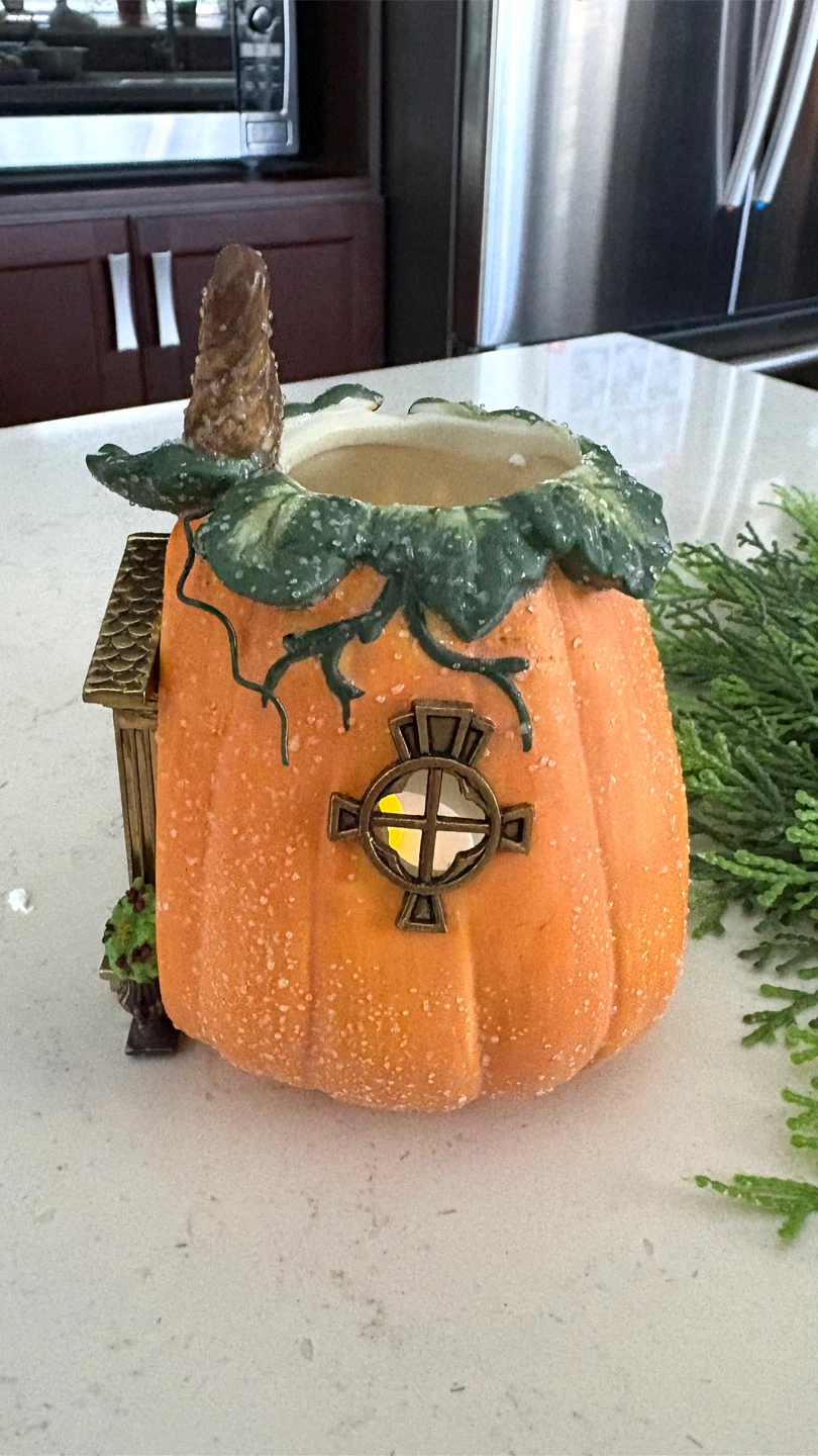Pumpkin 🎃 Fairy House Tea Light Holder - photo 5