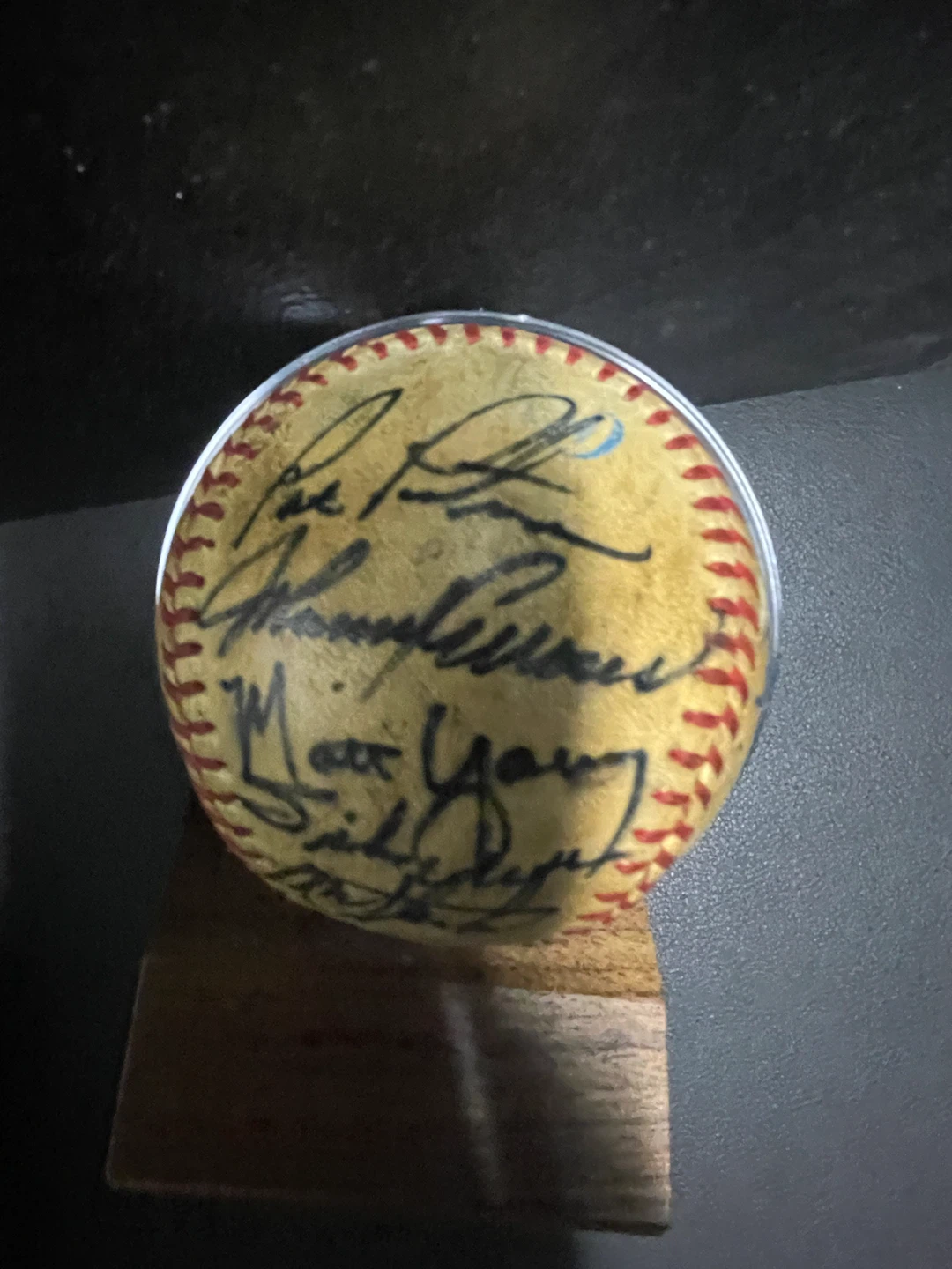 Signed Major League Baseball with Stand