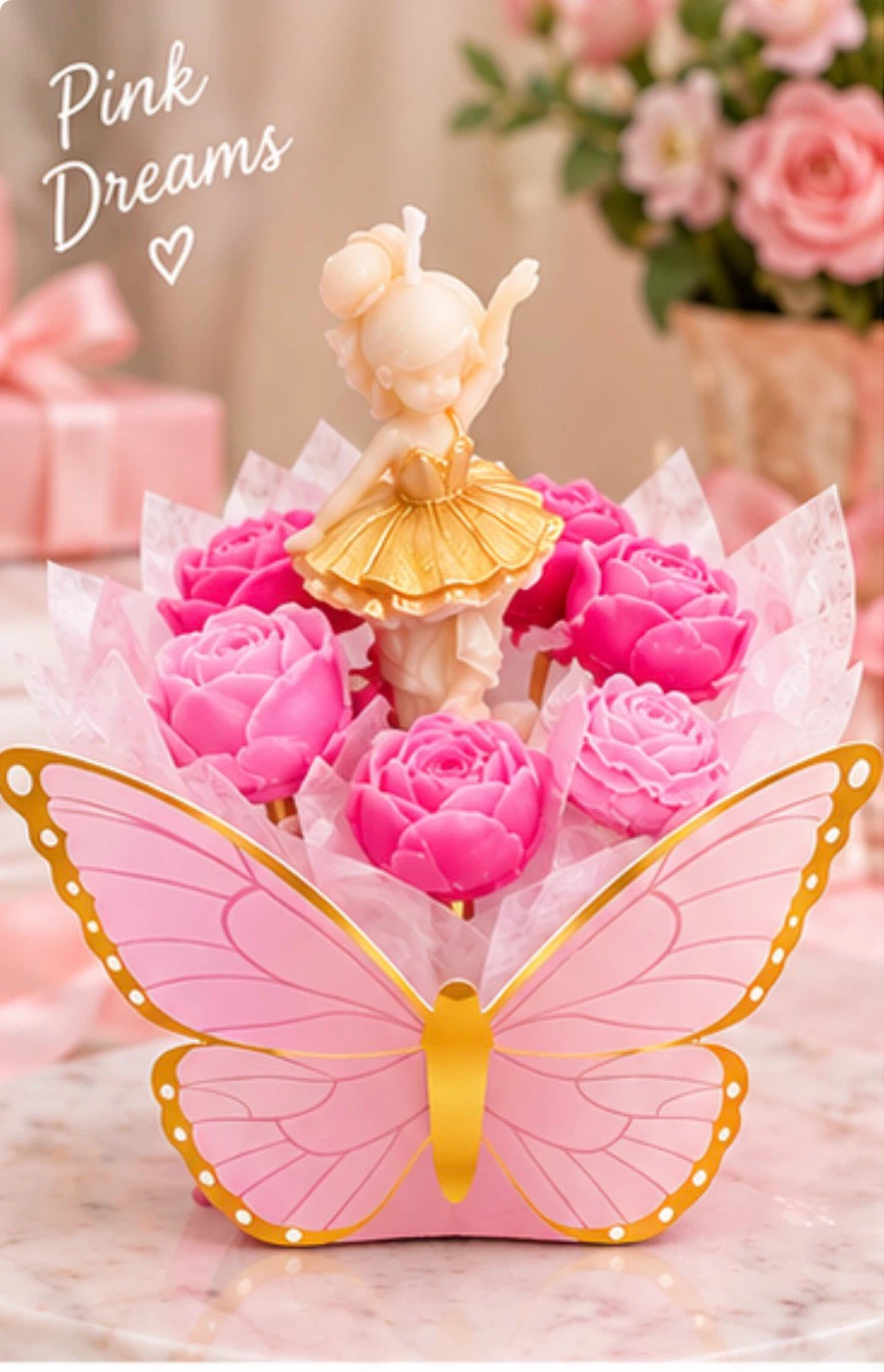 Handmade Ballerina Candle Centerpiece