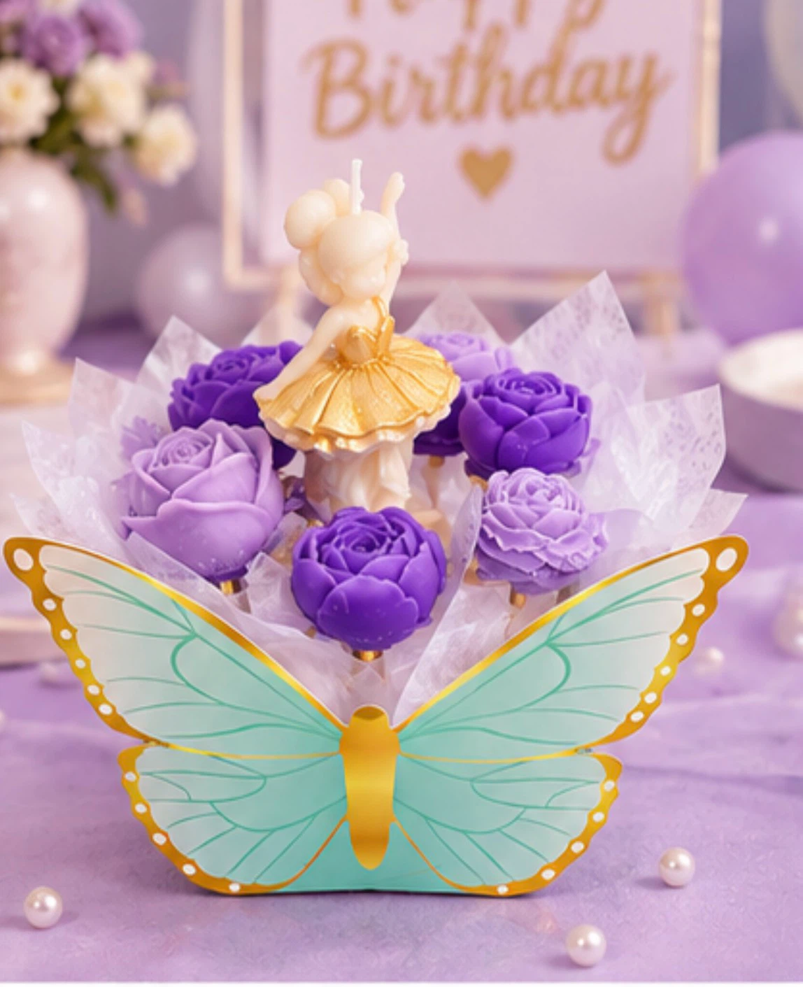 Handmade Ballerina Candle Centerpiece - photo 4