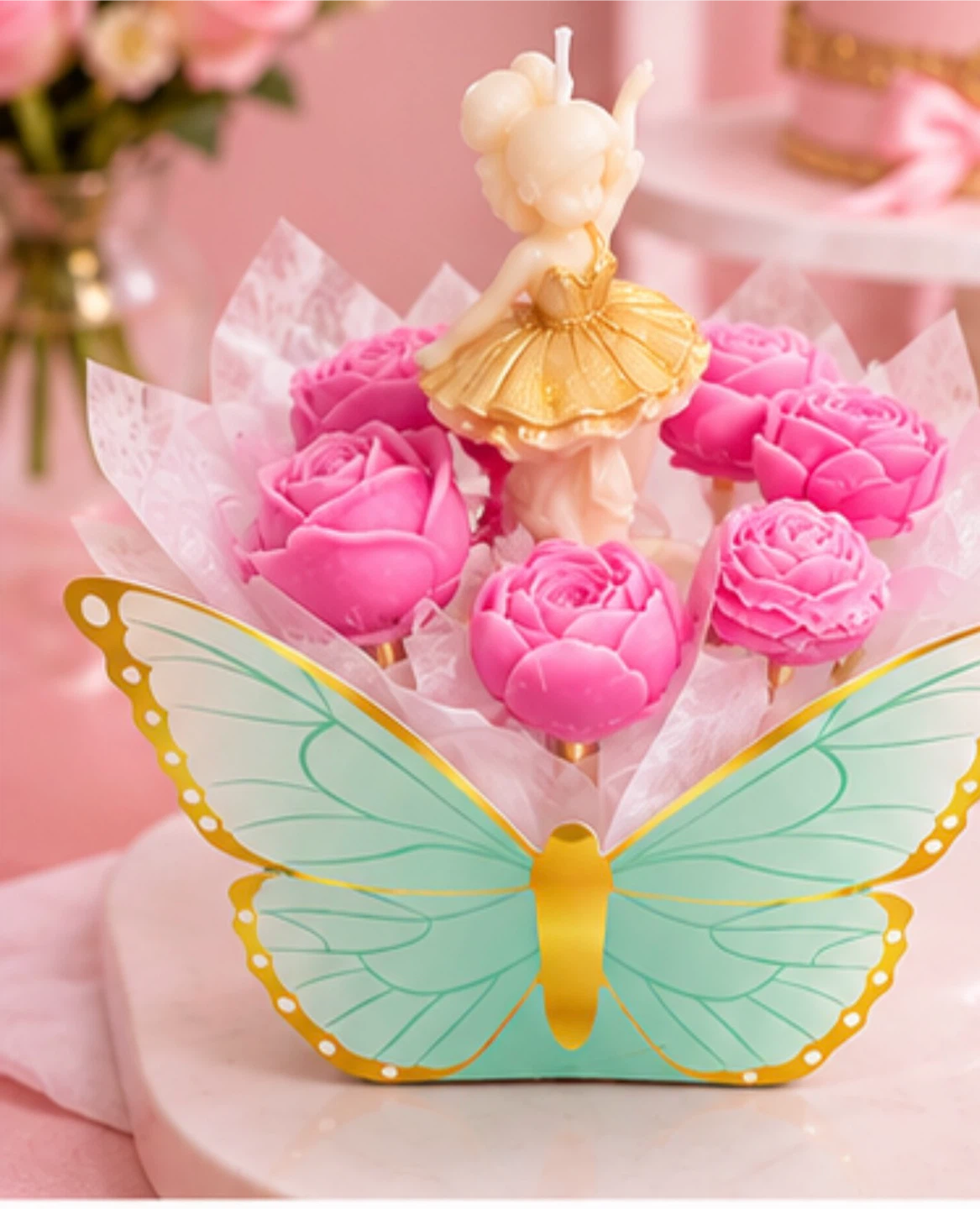 Handmade Ballerina Candle Centerpiece - photo 5