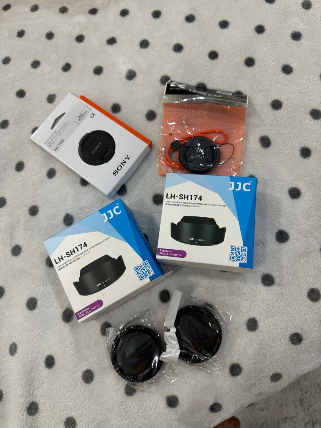 Sony Lens Cap and JJC Lens Hoods Bundle