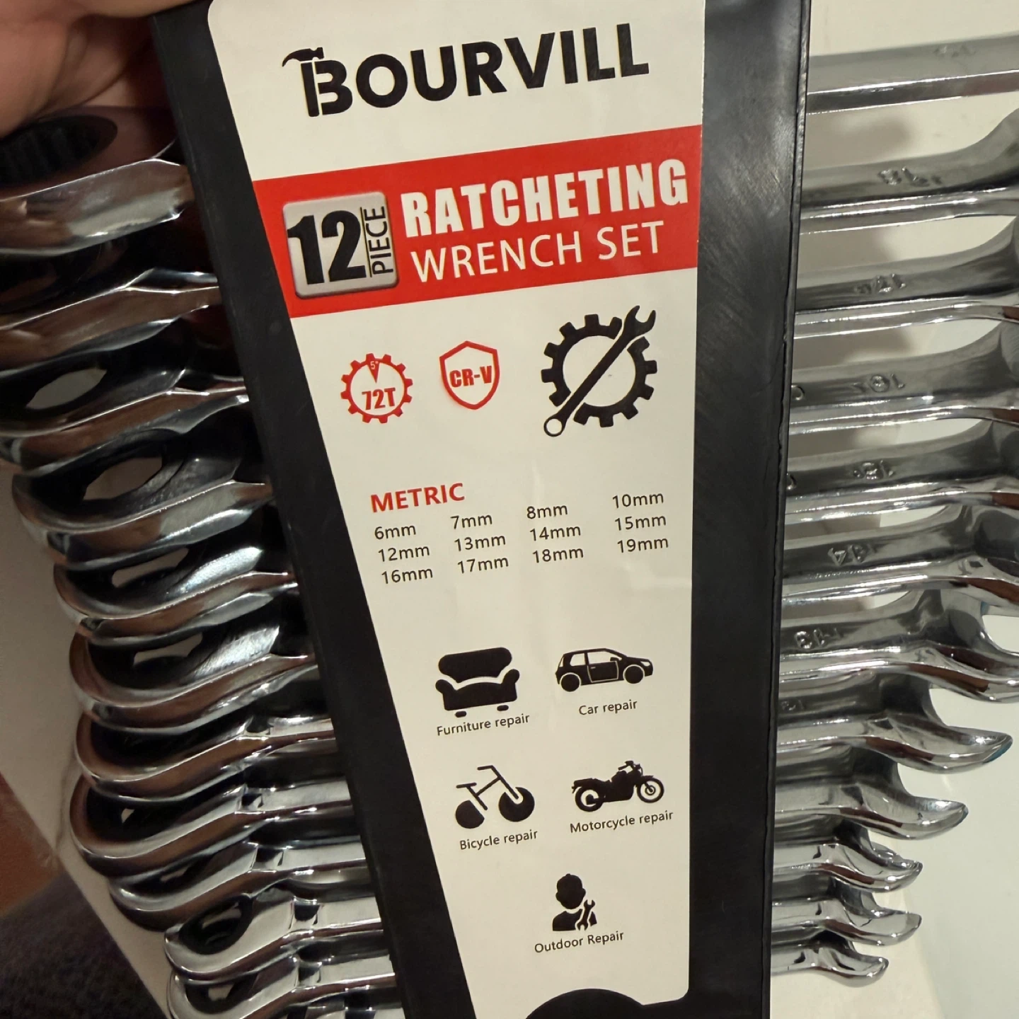 Bourvill 12-Piece Ratcheting Wrench Set - photo 3
