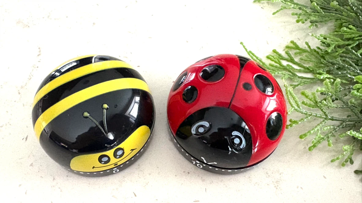 Set of Two Animal Kitchen Timers (Bee and Ladybug) - photo 2