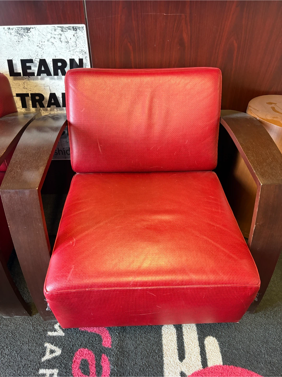 Red Club Chairs $50 each firm - photo 2