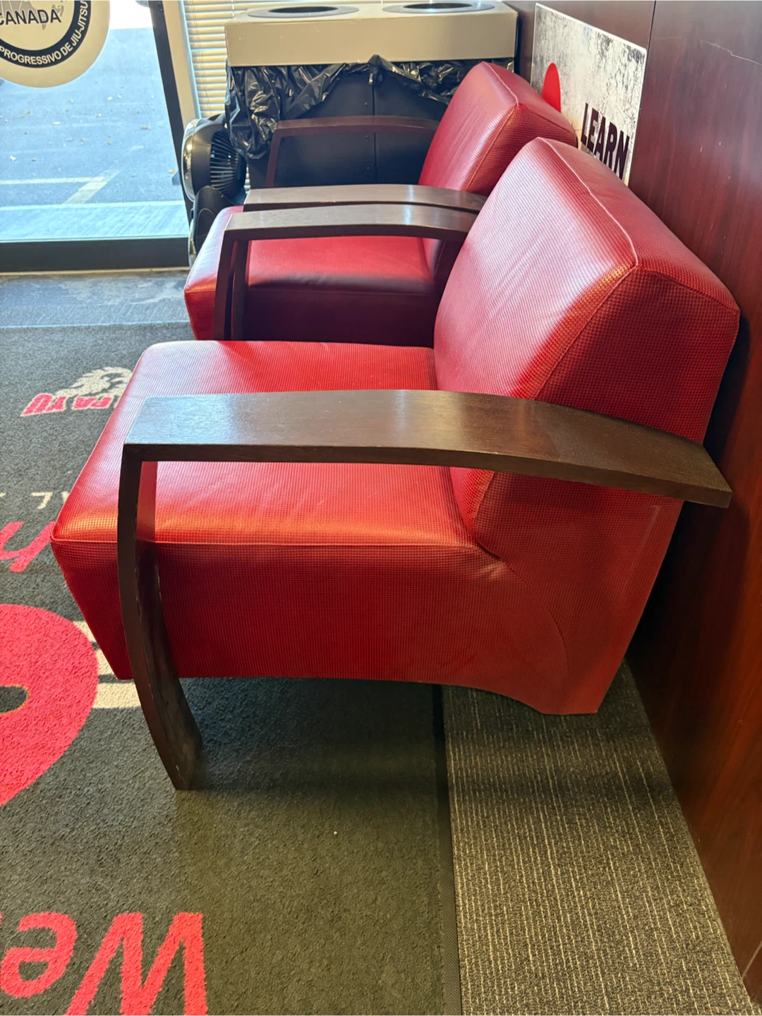Red Club Chairs $50 each firm - photo 3