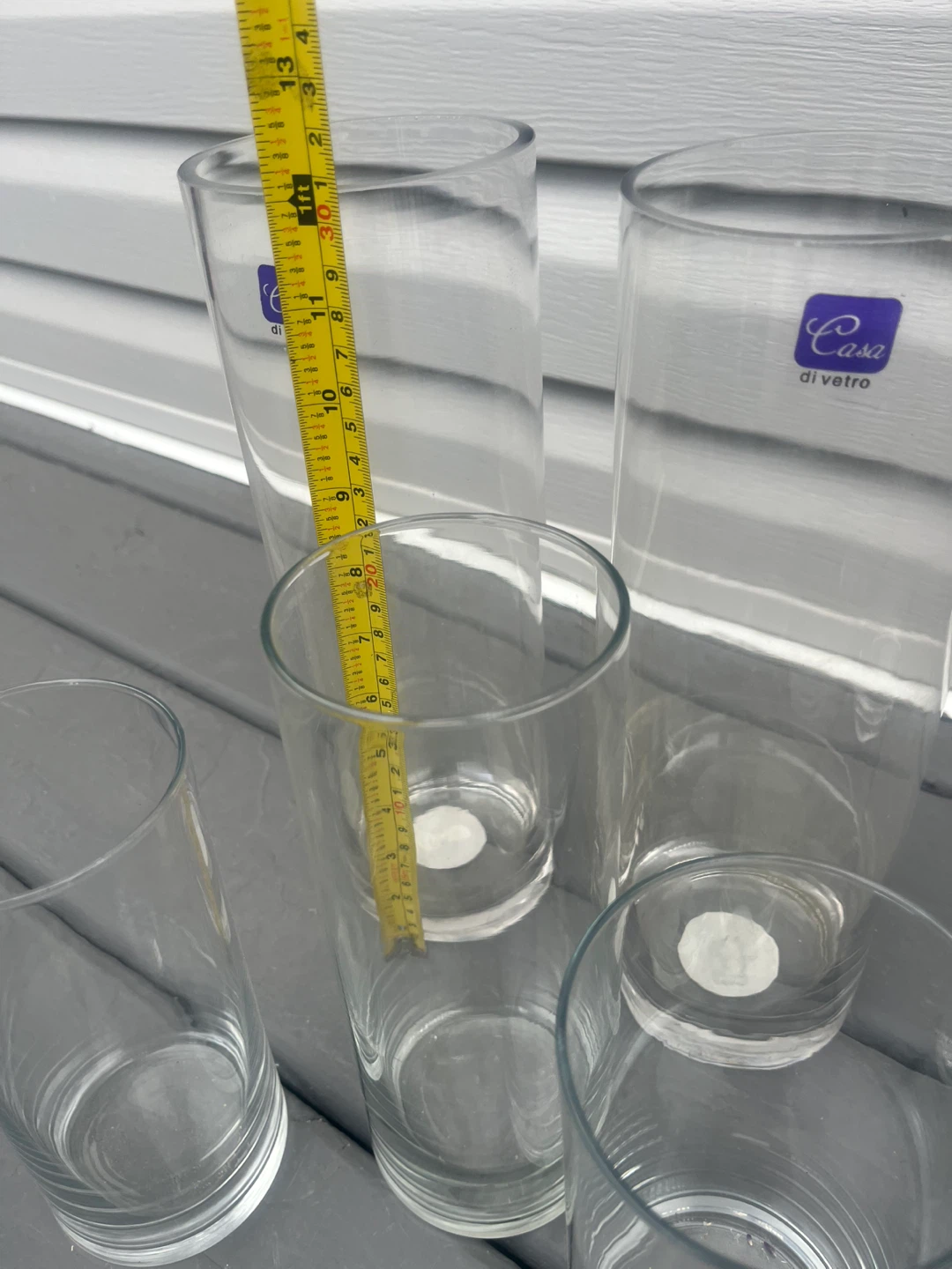Set of 5 Casa di Vetro clear glass cylinders - photo 2