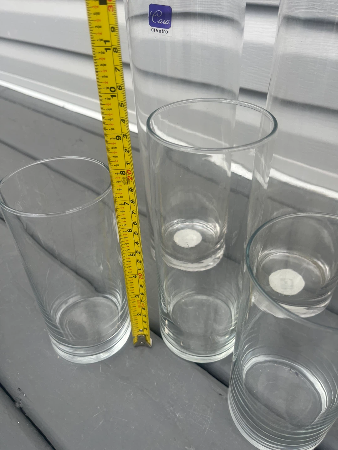 Set of 5 Casa di Vetro clear glass cylinders - photo 3