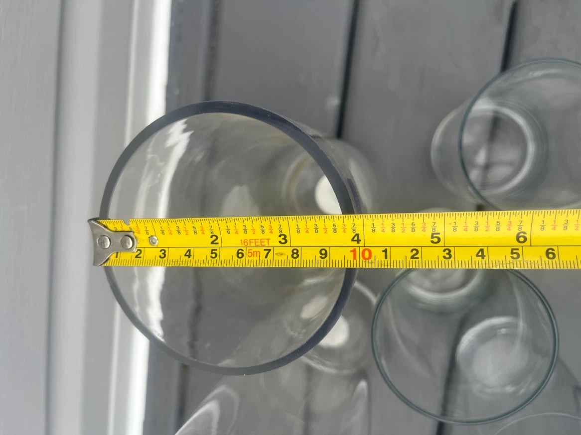 Set of 5 Casa di Vetro clear glass cylinders - photo 4