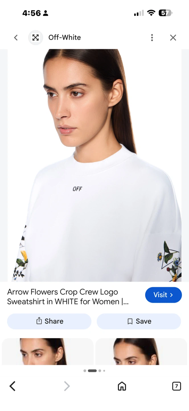 Authentic slightly-stained Off-White whole cotton long sleeve - photo 3