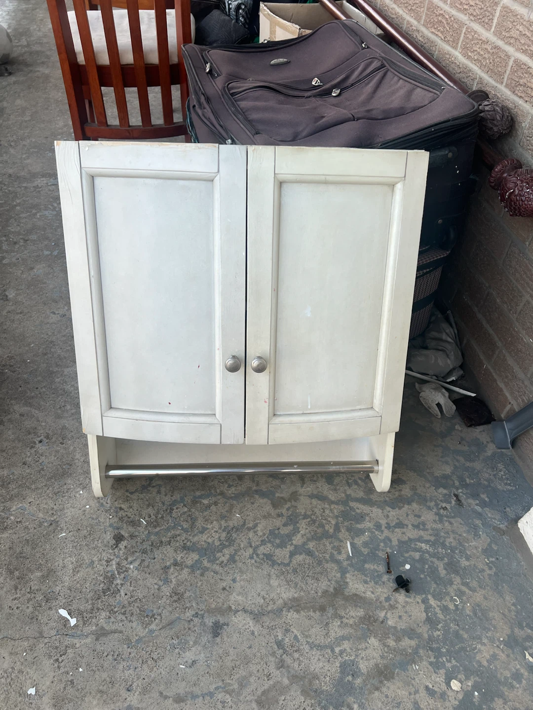 White wall-mounted storage cabinet