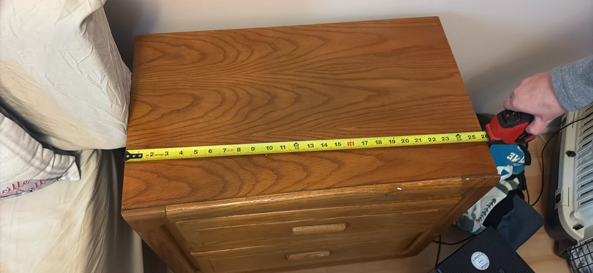Wooden two-drawer nightstand - photo 2