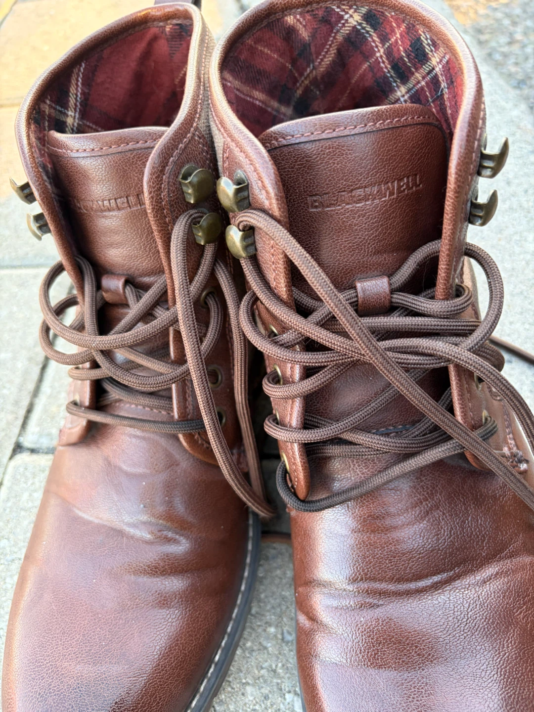 Blackwell Brown Lace-Up Ankle Boots Size 10