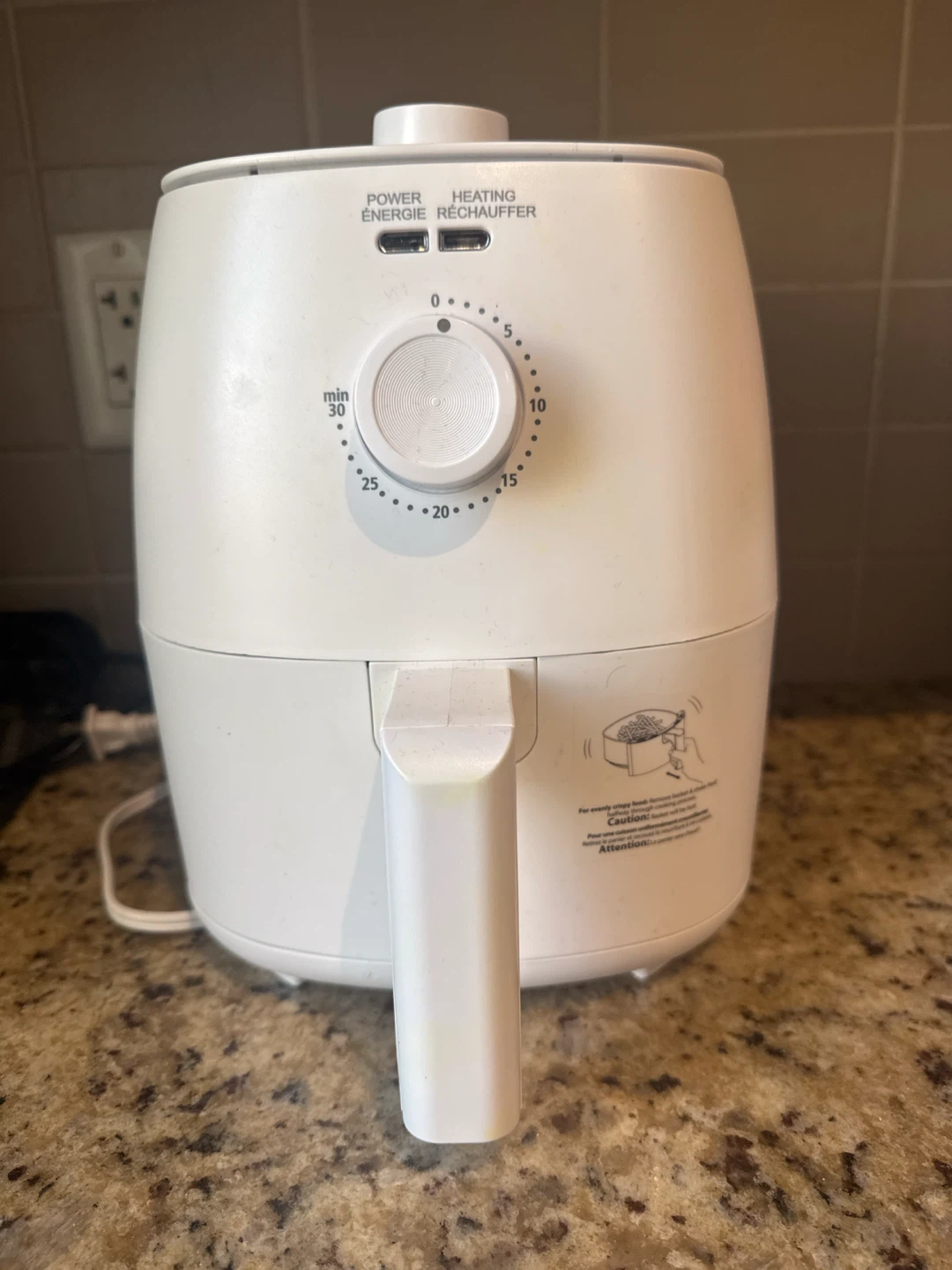 White Air Fryer 30 Minute Timer
