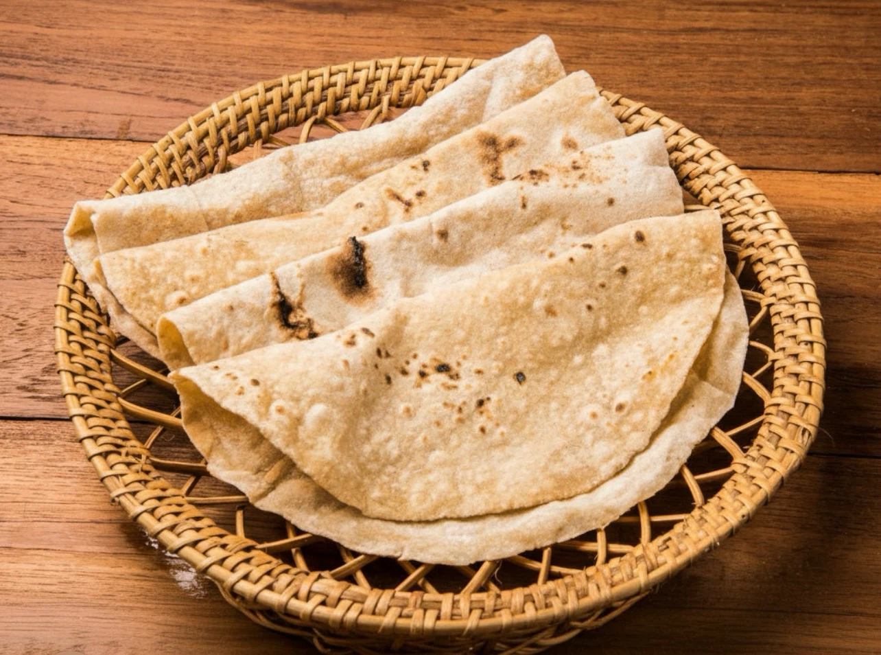 Fresh homemade roti