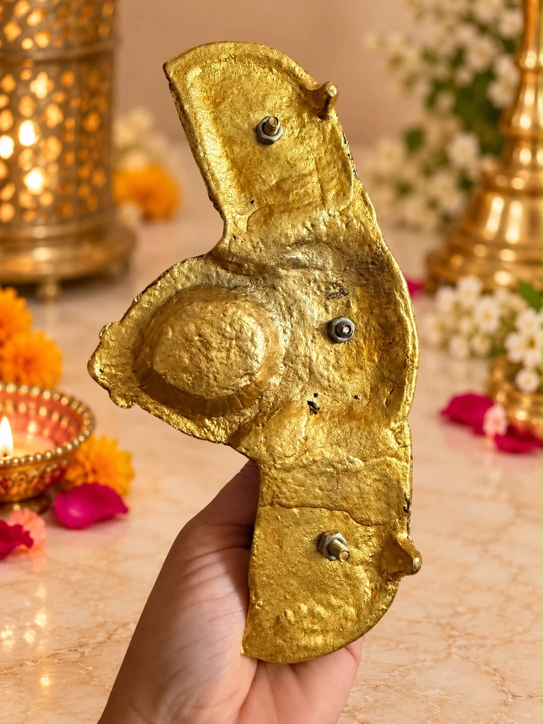 Ganesh Laxmi Saraswati Idol Diya - photo 2