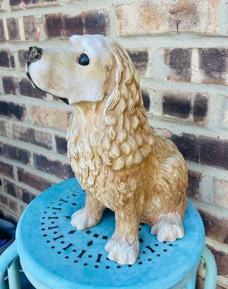 Ceramic Cocker Spaniel Dog Statue - photo 2