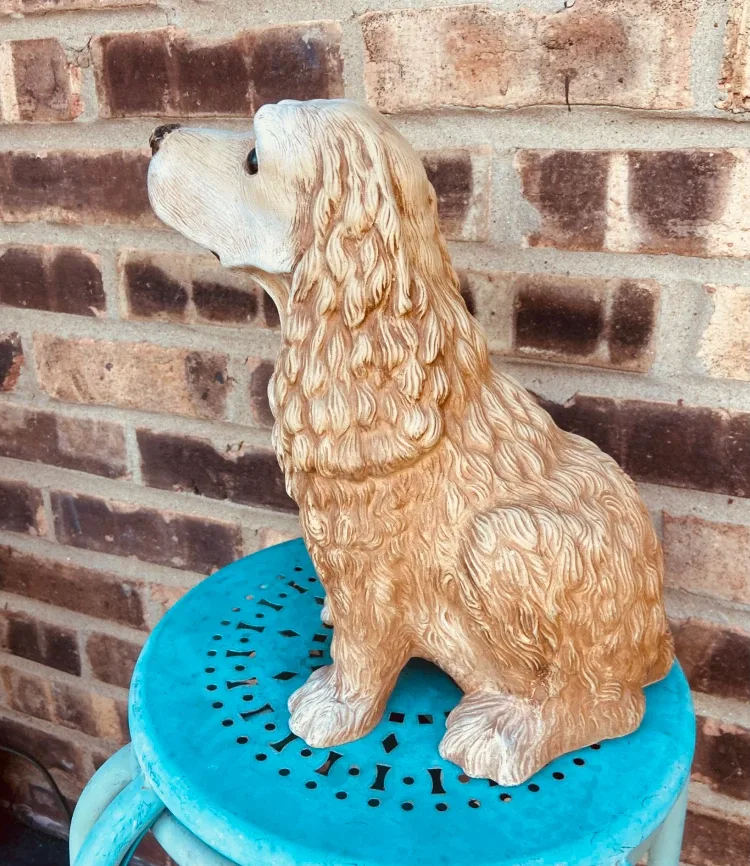 Ceramic Cocker Spaniel Dog Statue - photo 3