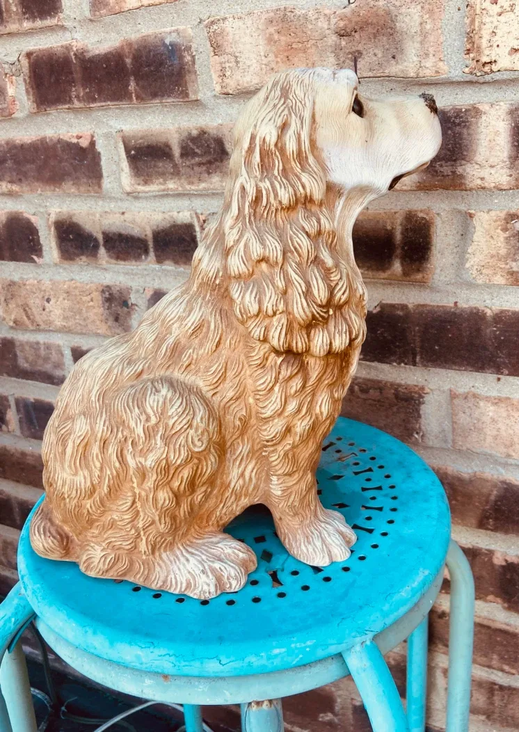 Ceramic Cocker Spaniel Dog Statue - photo 5