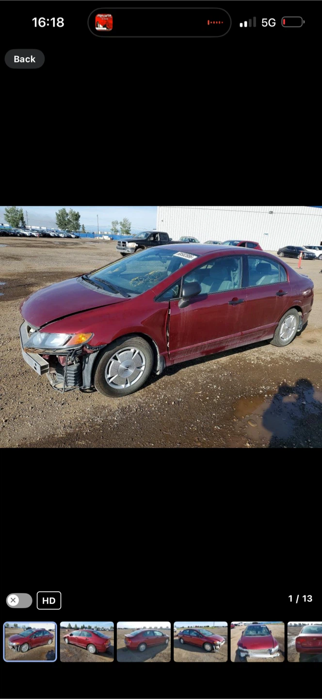 Honda Civic Red Sedan