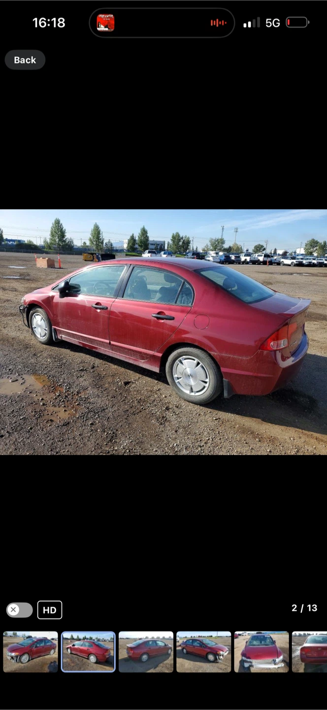 Honda Civic Red Sedan - photo 2