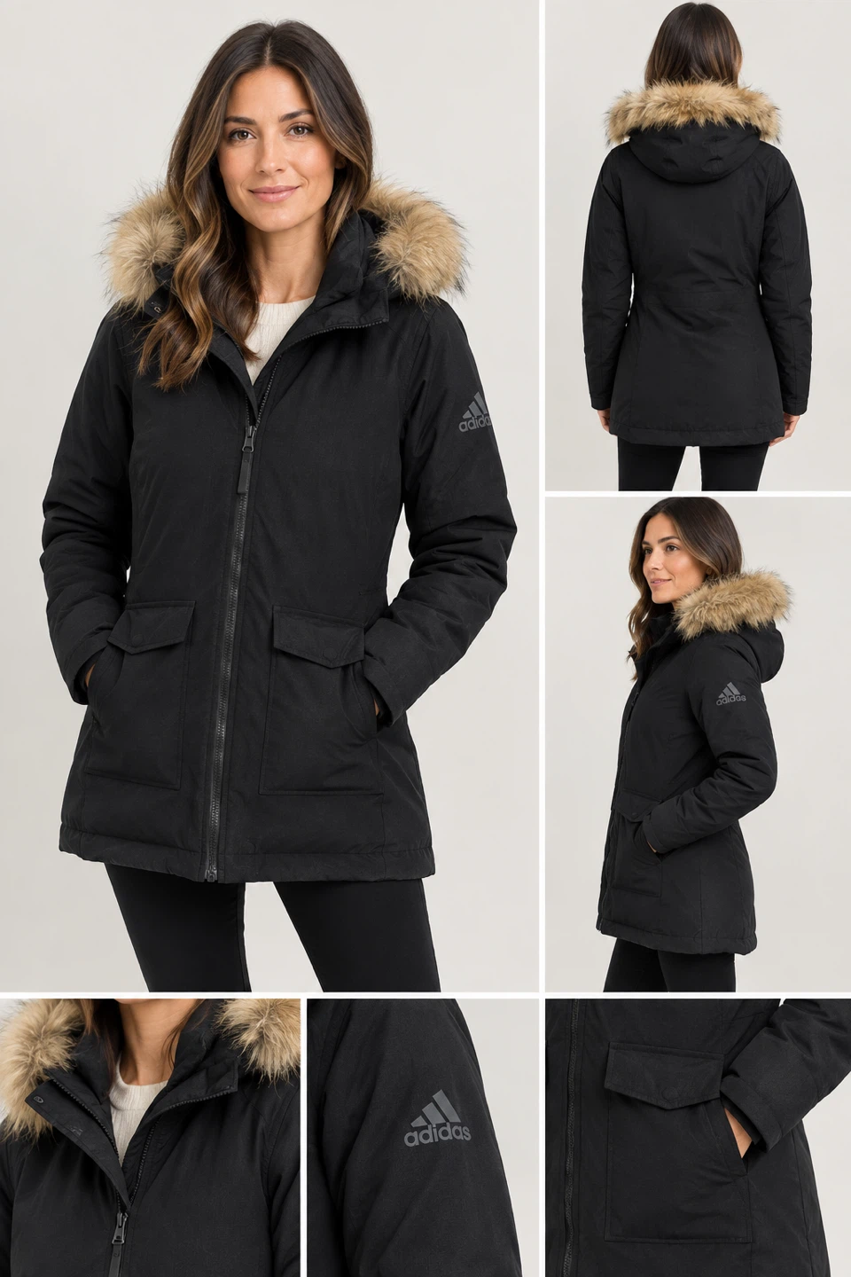 Adidas Women's Black Parka Size Large