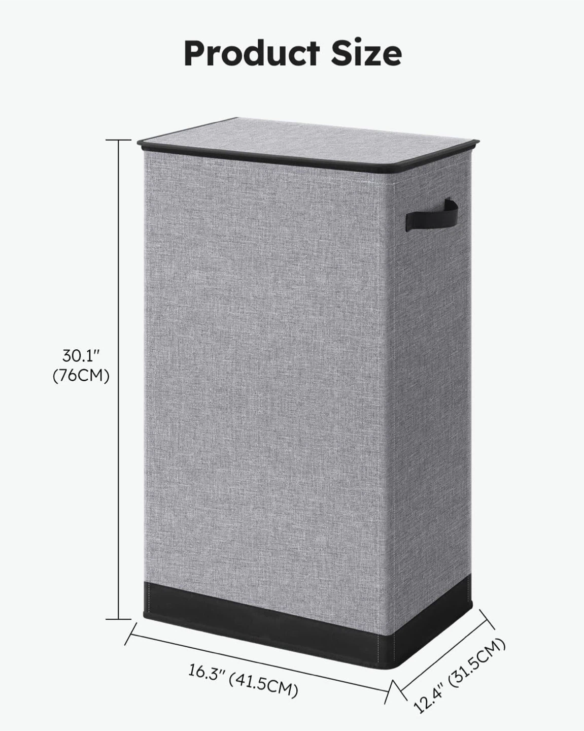 Grey Fabric Laundry Hamper