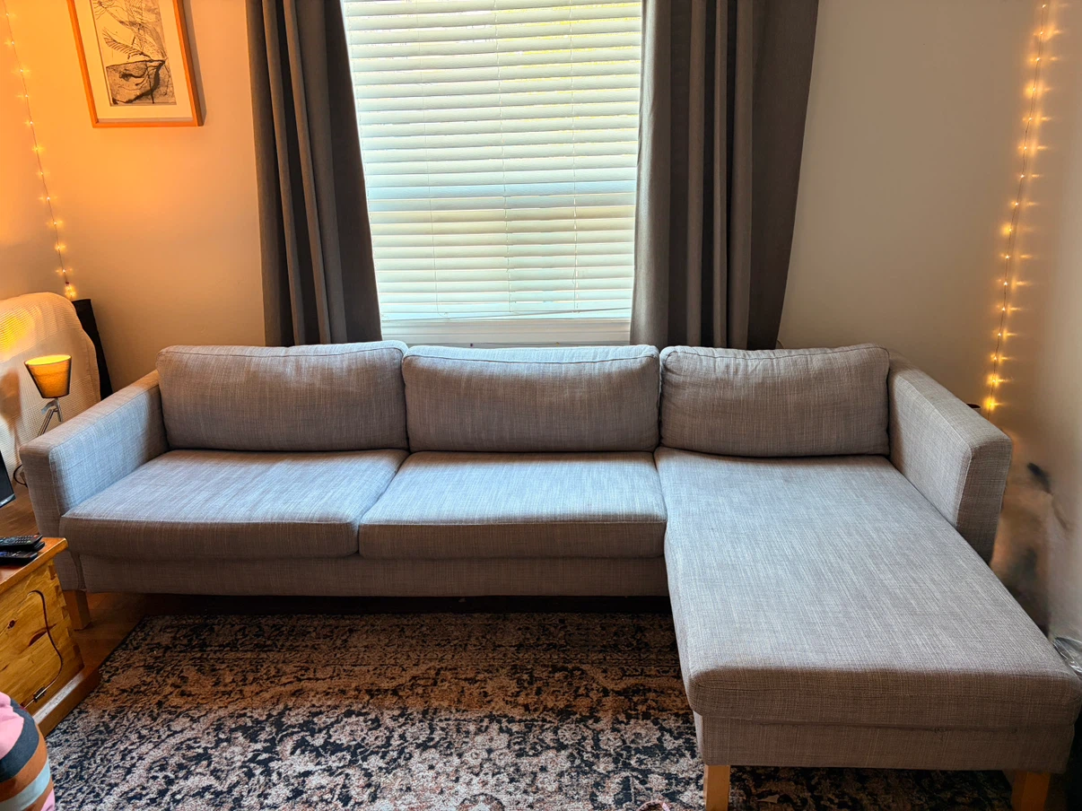 IKEA Karlstad L shaped sofa with chaise - photo 2
