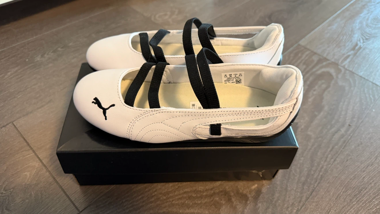 Moving sale Brand new Puma Speedcat Ballet Shoes - White/Black