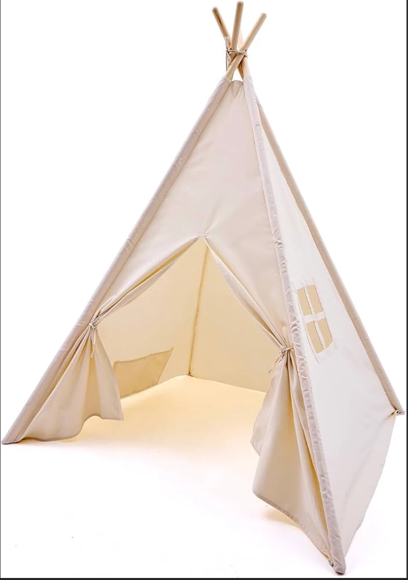 Kids play teepee tent with carry bag.