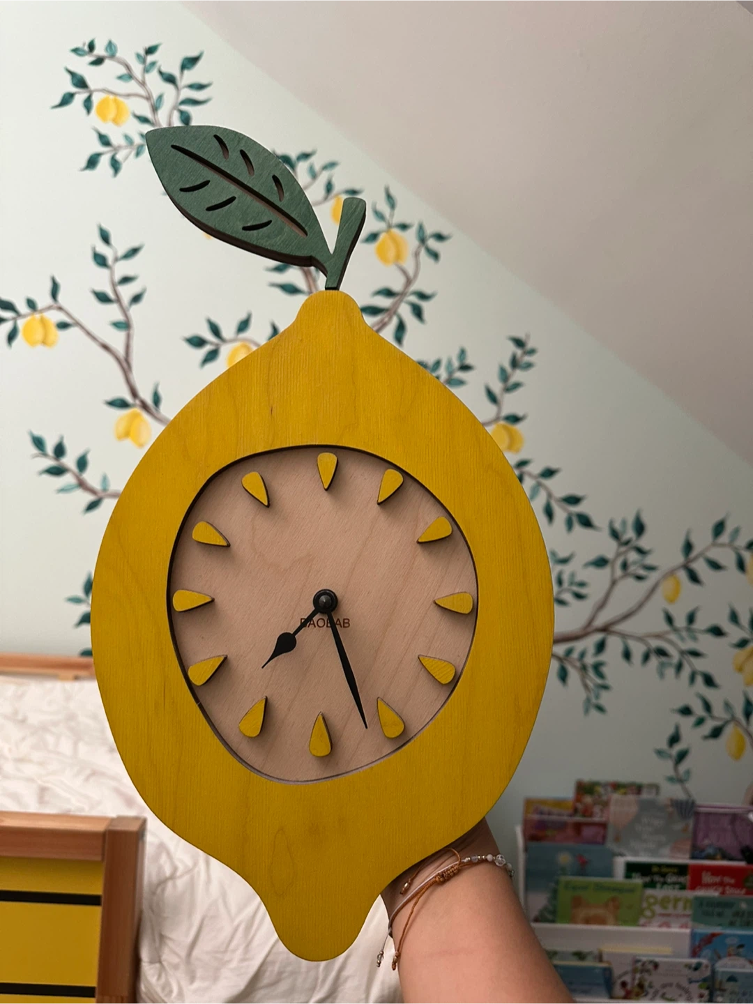 Baobab Wooden Lemon Wall Clock