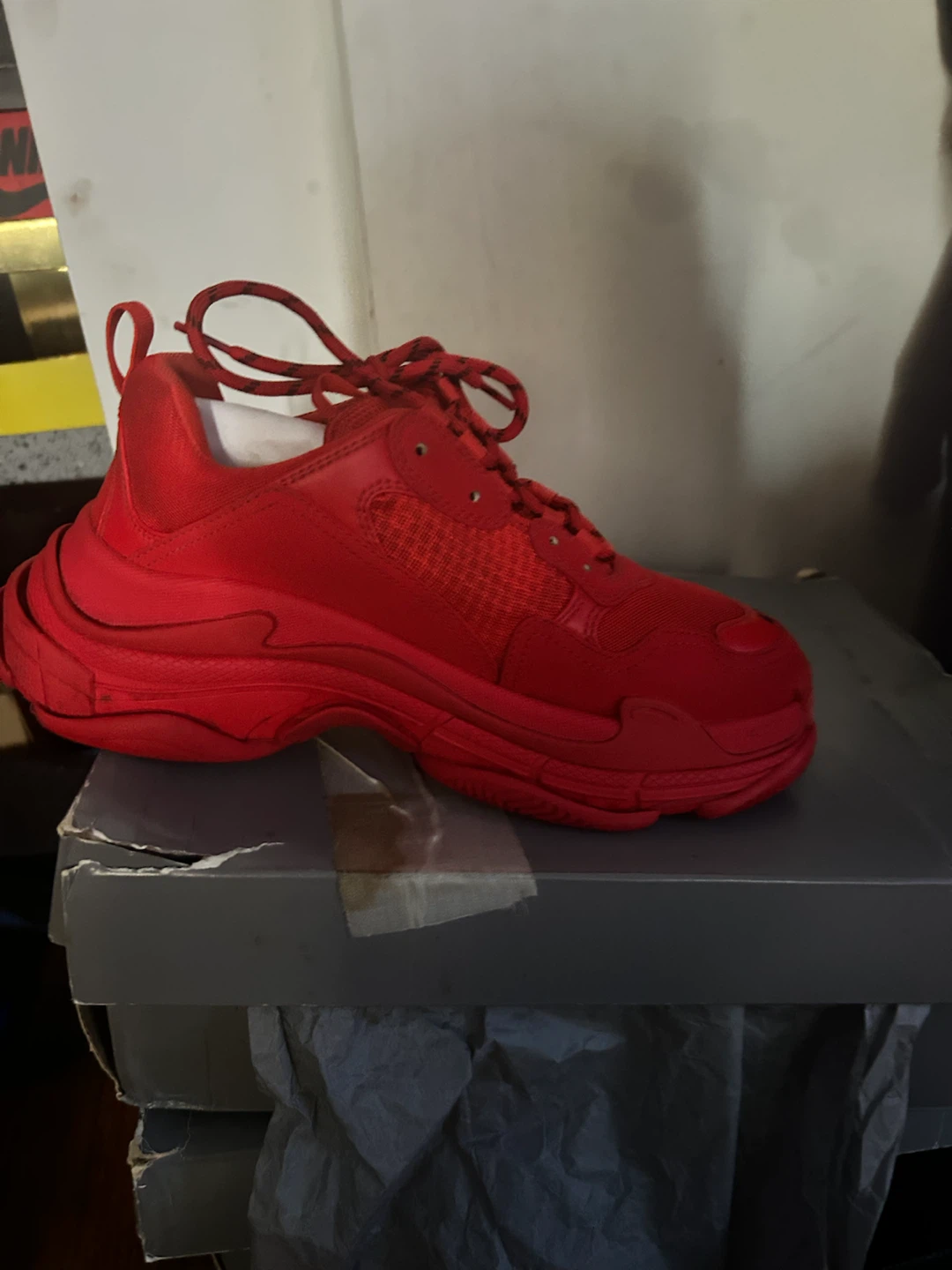 Balenciaga Triple S Sneakers Red
