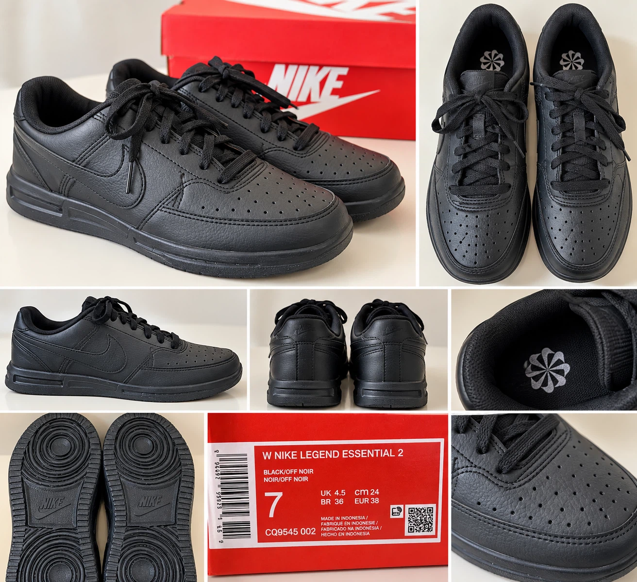 Nike Women's Legend Essential 2 Shoes Black Size 7