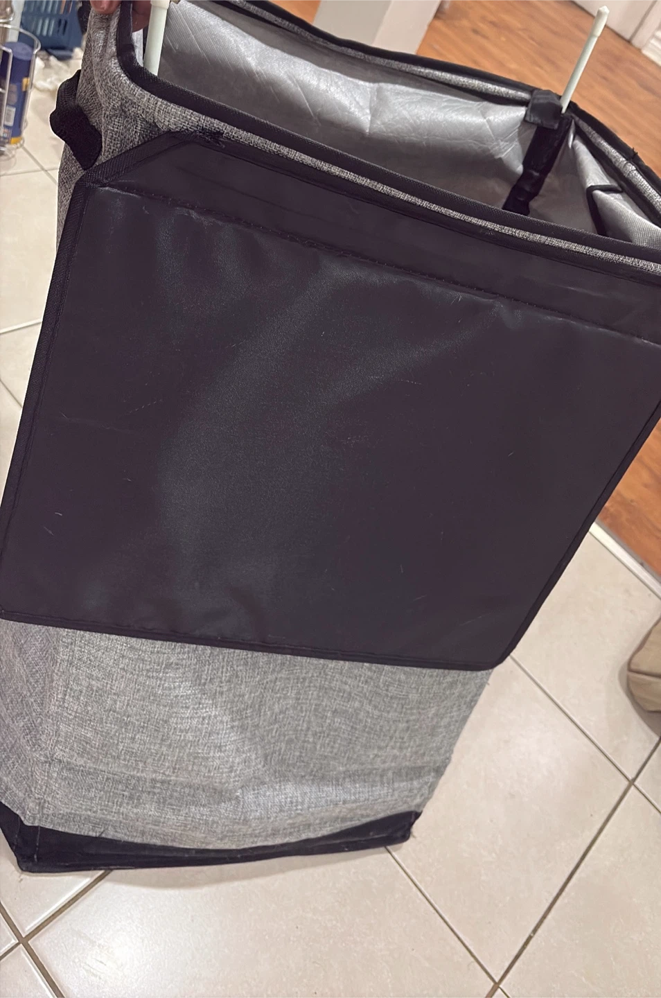 Grey Fabric Laundry Hamper - photo 3