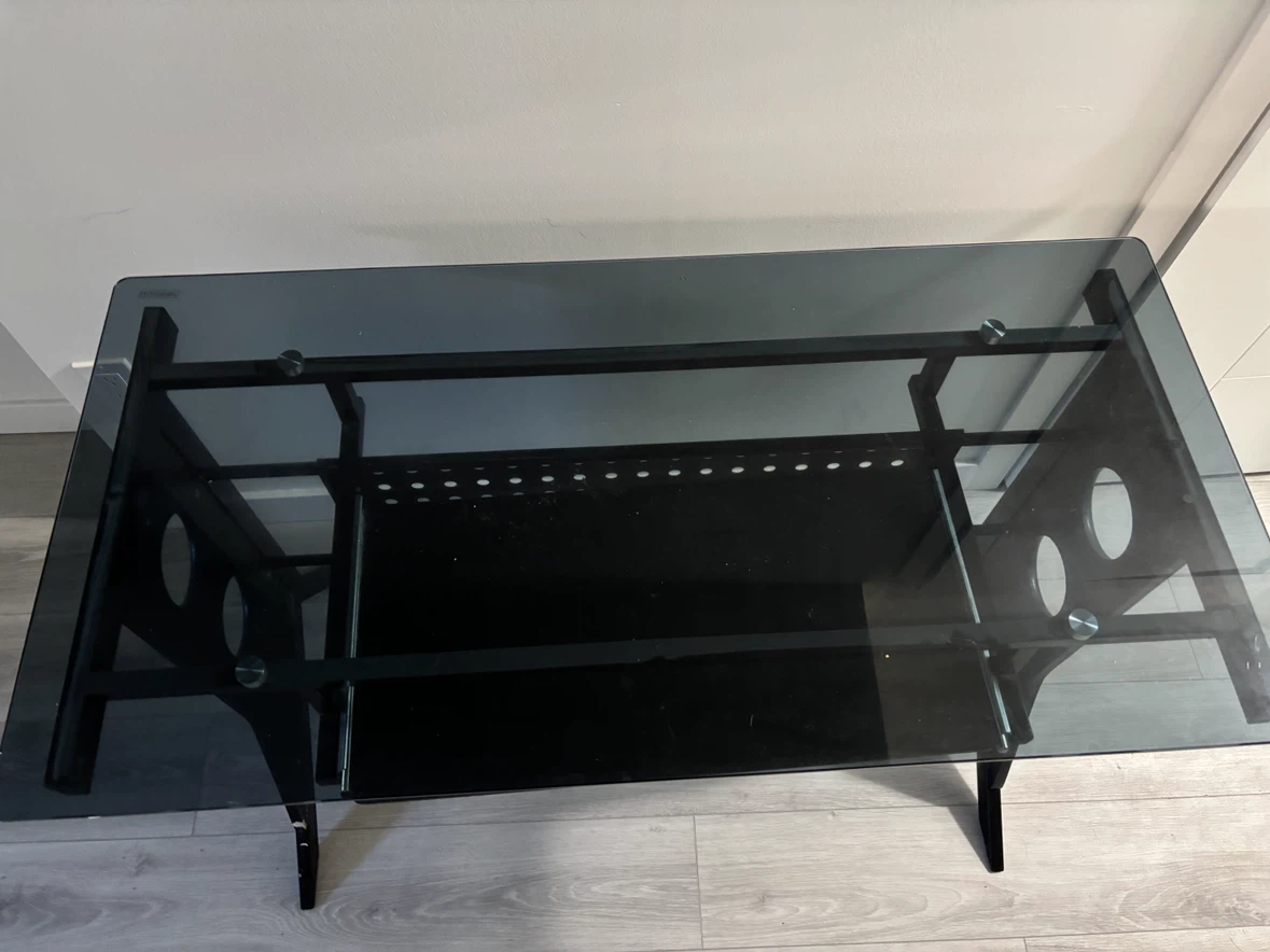 Black Glass Computer Desk - photo 4