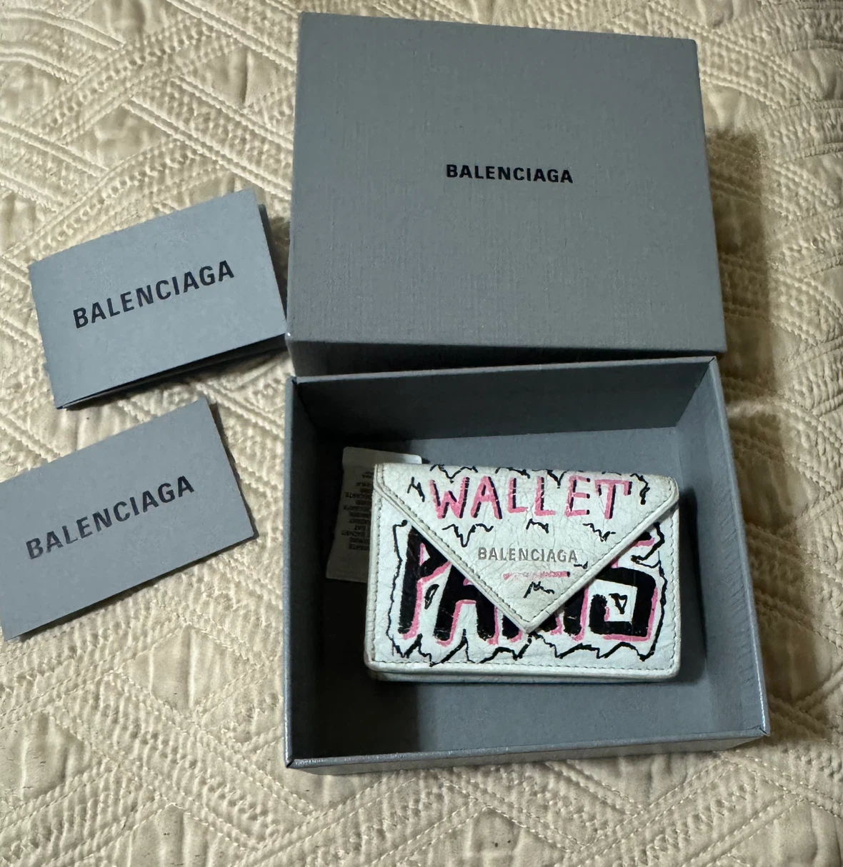 Balenciaga Trifold Graffiti Wallet - photo 2