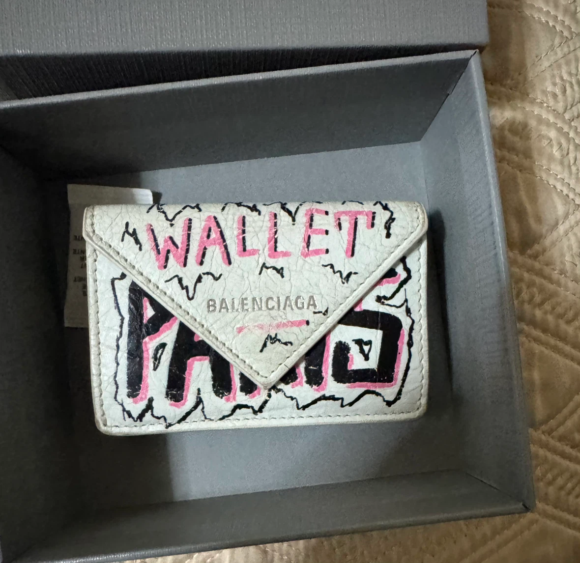Balenciaga Trifold Graffiti Wallet - photo 3