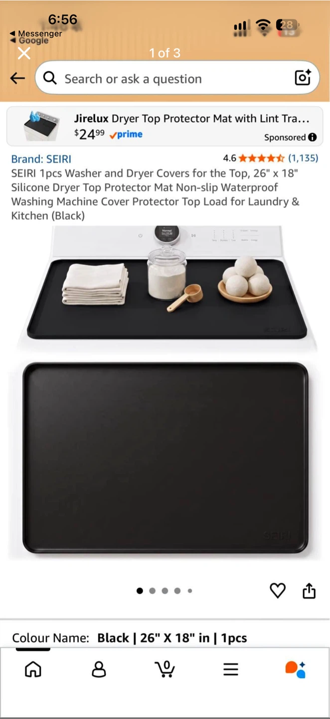 SEIRI Silicone Washer and Dryer Top Protector Mat