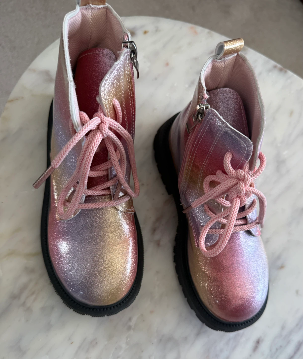 Girls glittery ombre ankle boots, size 32 - photo 2